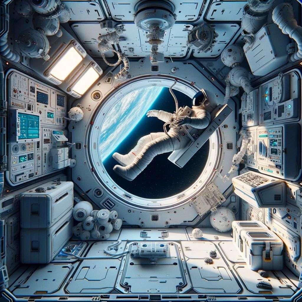 an astronaut, digital art, 2.5D style